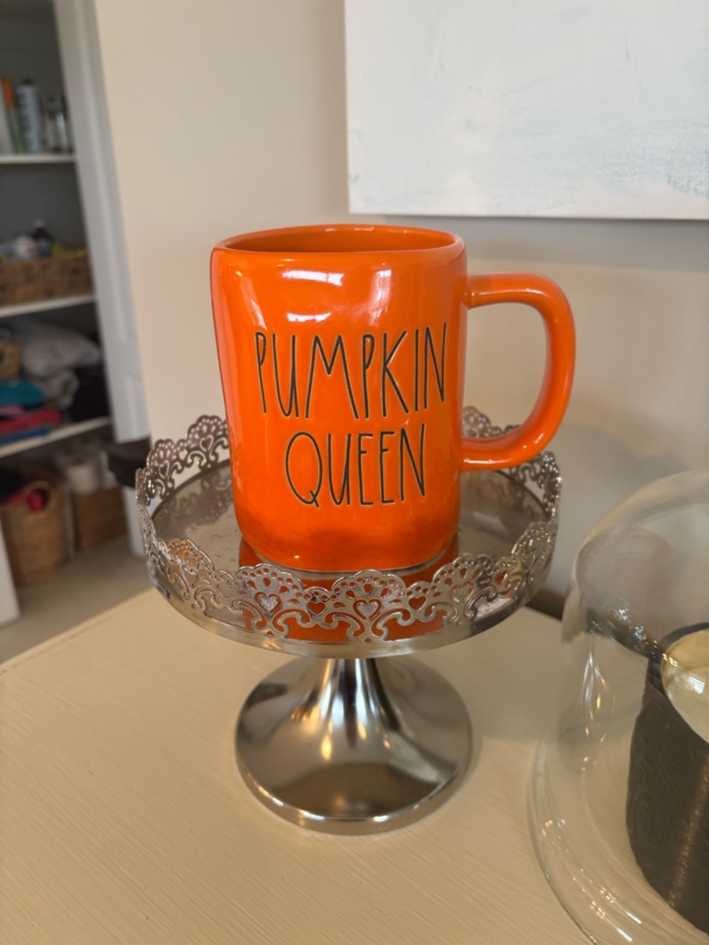 Rae Dunn Orange "Pumpkin Queen" Ceramic Mug